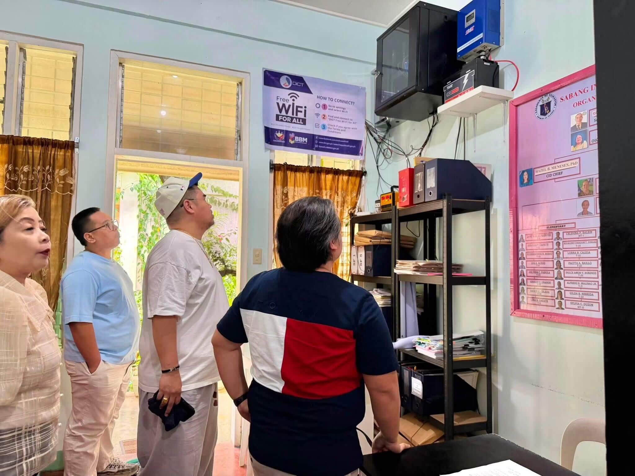 Wi-Fi access point and battery backup system installed at Sabang Integrated School